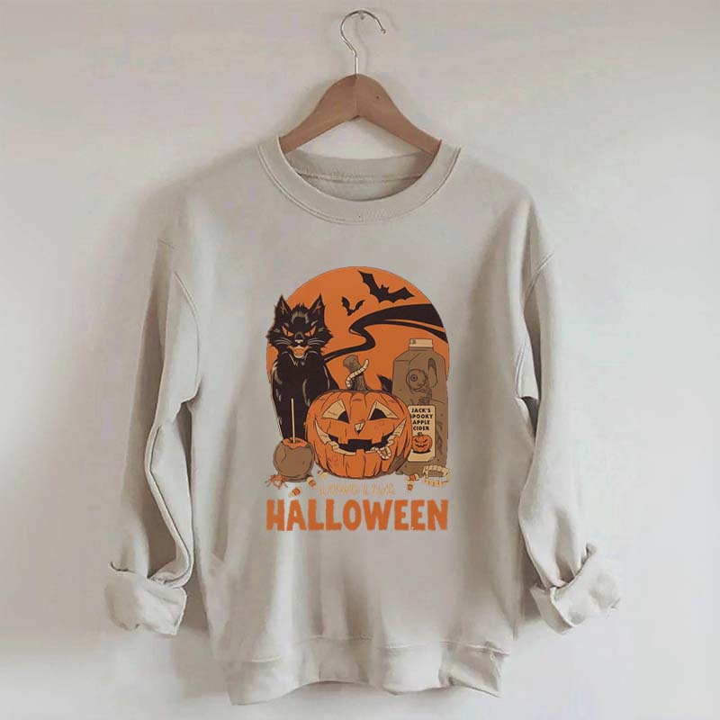 Vintage Black Cat Pumpkin Sweatshirt