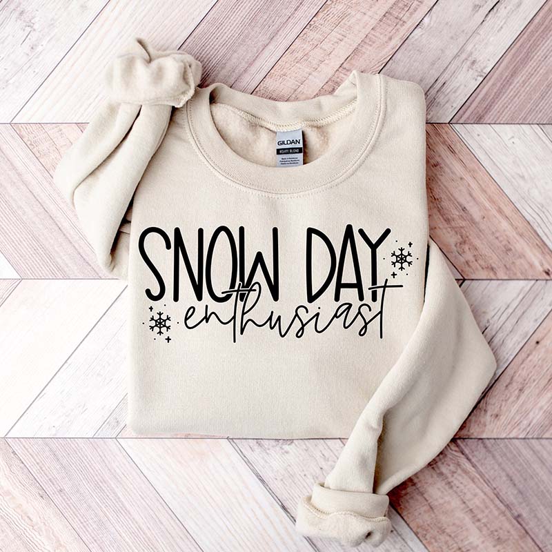 Snow Day Enthusiast Fun Teacher Winter Sweatshirt