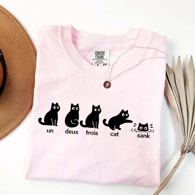 Un Deux Trois Cat Cute T-Shirt