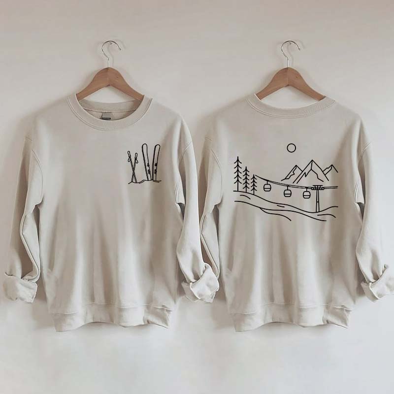 Minimalist Ski Design Sweatshirt