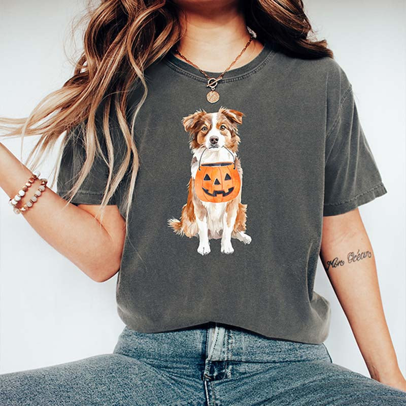 Comfort Colors Halloween Dog Australian Shepherd T-Shirt