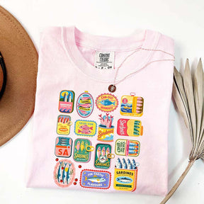 Vintage Sardine Can Mediterranean Food T-Shirt