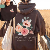 Woman Flowers Religous Hoodie