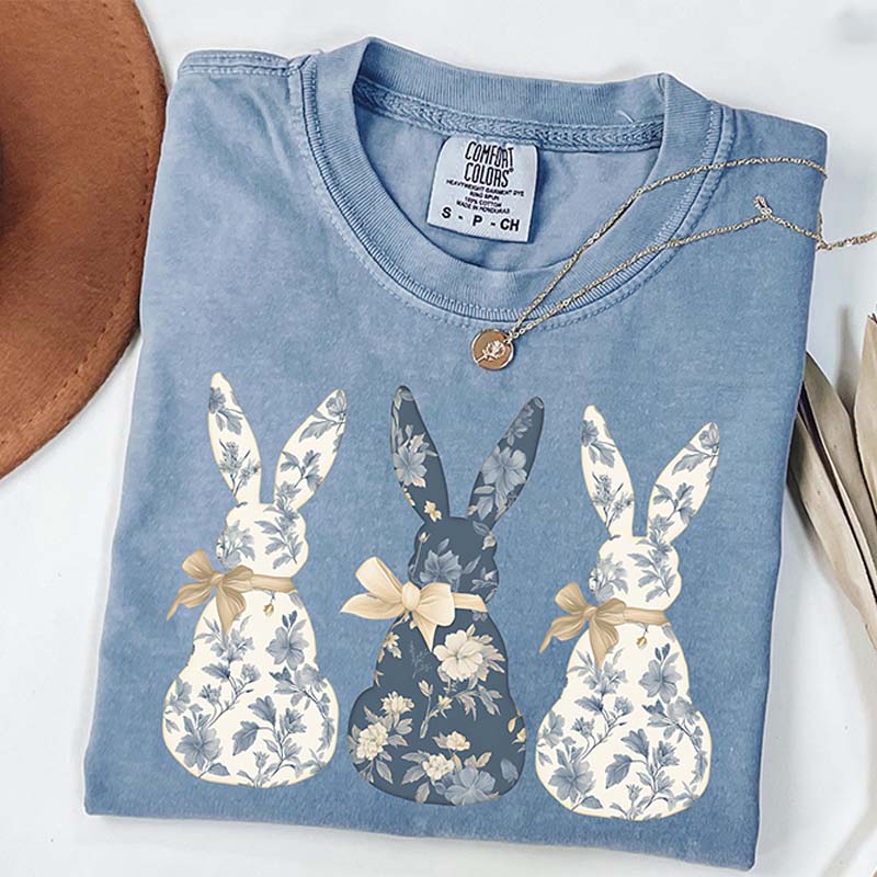Comfort Colors Floral Bunny T-Shirt