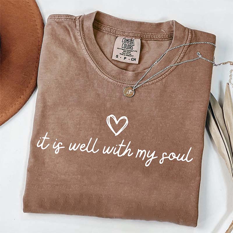 It Is Well With My Soul Minimalist Religious T-Shirt