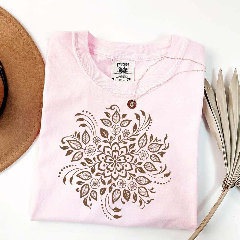 Vintage Mandala Flower T-Shirt