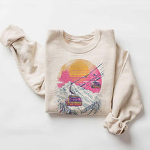 Retro Ski Gondola Sunset Sweatshirt