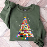 Book Tree Christmas Bookworm Sweatshirt