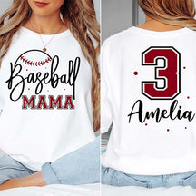 Personalized Comfort Colors Baseball Mama T-Shirt