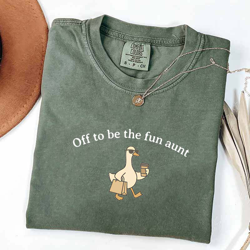 Off To Be The Fun Aunt Goose Pregnancy T-Shirt