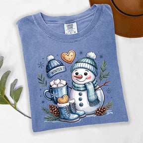 Cute Snowman Winter Vibes T-Shirt