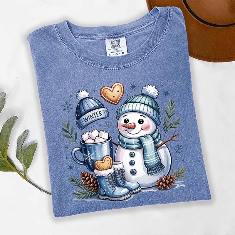 Cute Snowman Winter Vibes T-Shirt