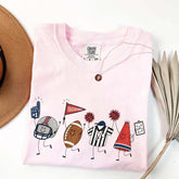 Team Matching Football Doodle T-Shirt