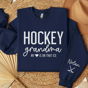 Custom Ice Hockey Grandma Sweatshirt