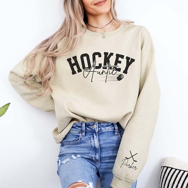 Personalized Hockey Aunt Sweatshirt
