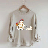 Cute Ghost Walking Dog Sweatshirt