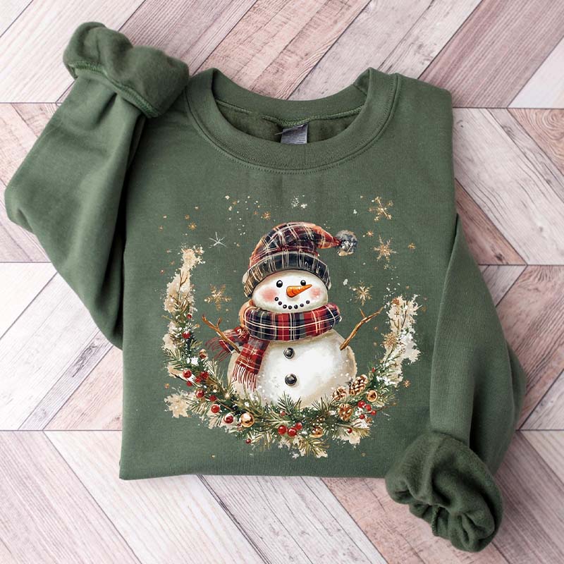 Christmas Snowman Plant Sweatshirt