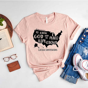Classical Conversations To Know God and Make Him Known USA T-Shirt