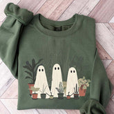 Crazy Ghost Plant Halloween Sweatshirt