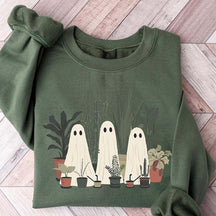 Crazy Ghost Plant Halloween Sweatshirt
