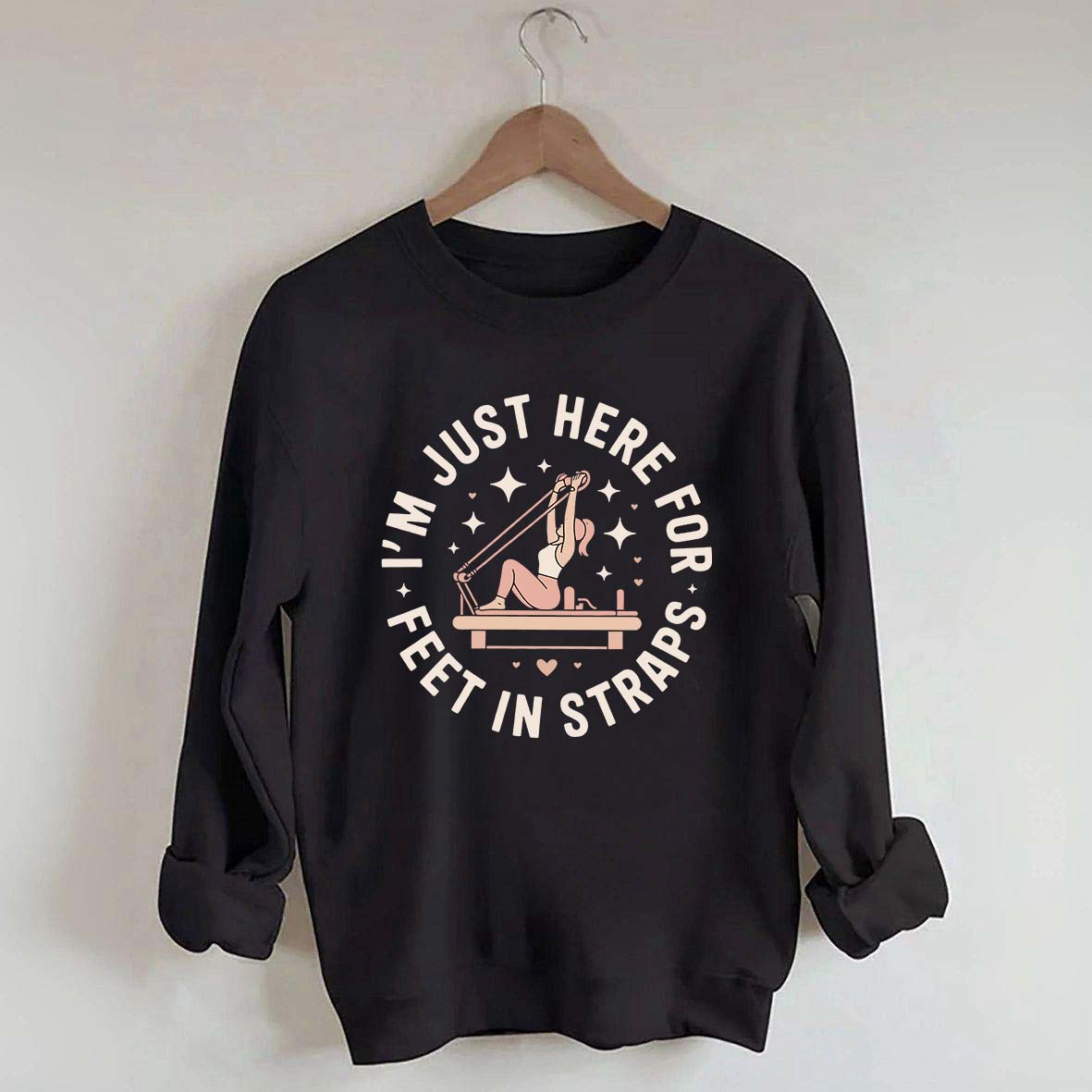Feet In Straps Pilates Happy Hour Sweatshirt