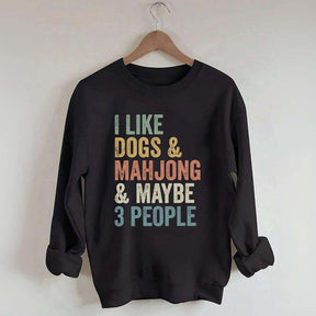 Funny Mahjong and Dogs Sweatshirt