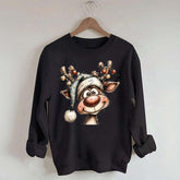 Retro Reindeer Merry Christmas Sweatshirt