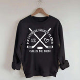 Hockey Mom Jersey Number Sweatshirt