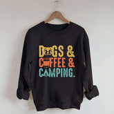 Dogs Coffee Camping Naturel Lover Sweatshirt