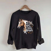 Just A Girl Who Loves Horses Farmer Sweatshirt