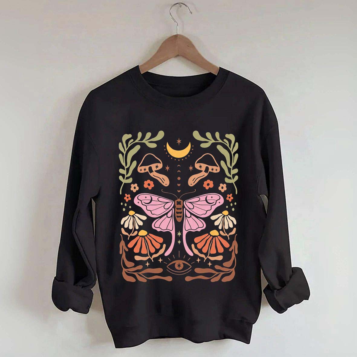 Luna Moth Floral Sweatshirt
