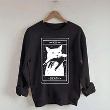 Tarot Card Black Cat Sweatshirt