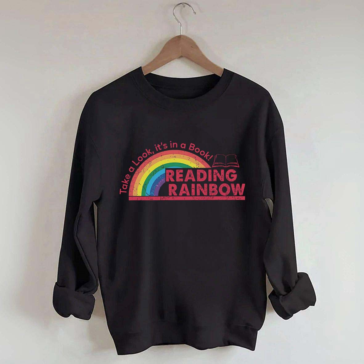 Teacher Reading Rainbow Sweatshirt
