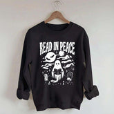 Ghost Reading Book Boho Bookish Sweatshirt