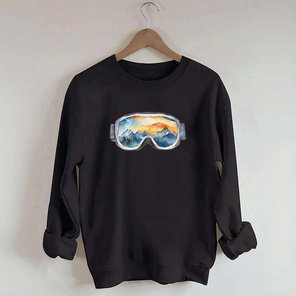 Ski Goggles Watercolor Sweatshirt