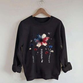 USA 250th Anniversary Floral Sweatshirt