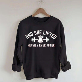 And She Lifted Heavily Ever After Christmas Bells Sweatshirt