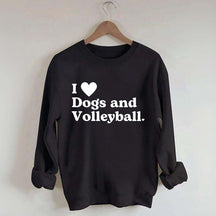 I Love Dogs and Volleyball Sweatshirt