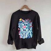 Preppy Statue of Liberty Blowing Bubble Gum Sweatshirt