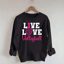 Live Love Volleyball Pink Sweatshirt