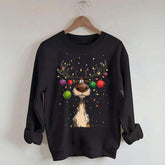 Vintage Reindeer Christmas Light Xmas Sweatshirt