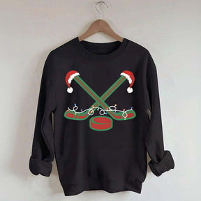 Christmas Ice Hockey Xmas Sport Sweatshirt