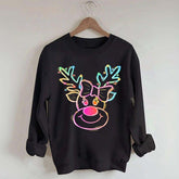 Neon Reindeer Christmas Sweatshirt
