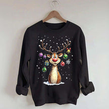 Cute Merry Christmas Vintage Reindeer Sweatshirt