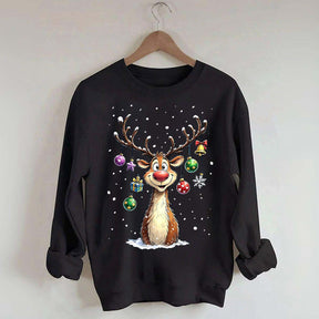 Cute Merry Christmas Vintage Reindeer Sweatshirt