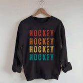Retro Hockey Text Art Sweatshirt