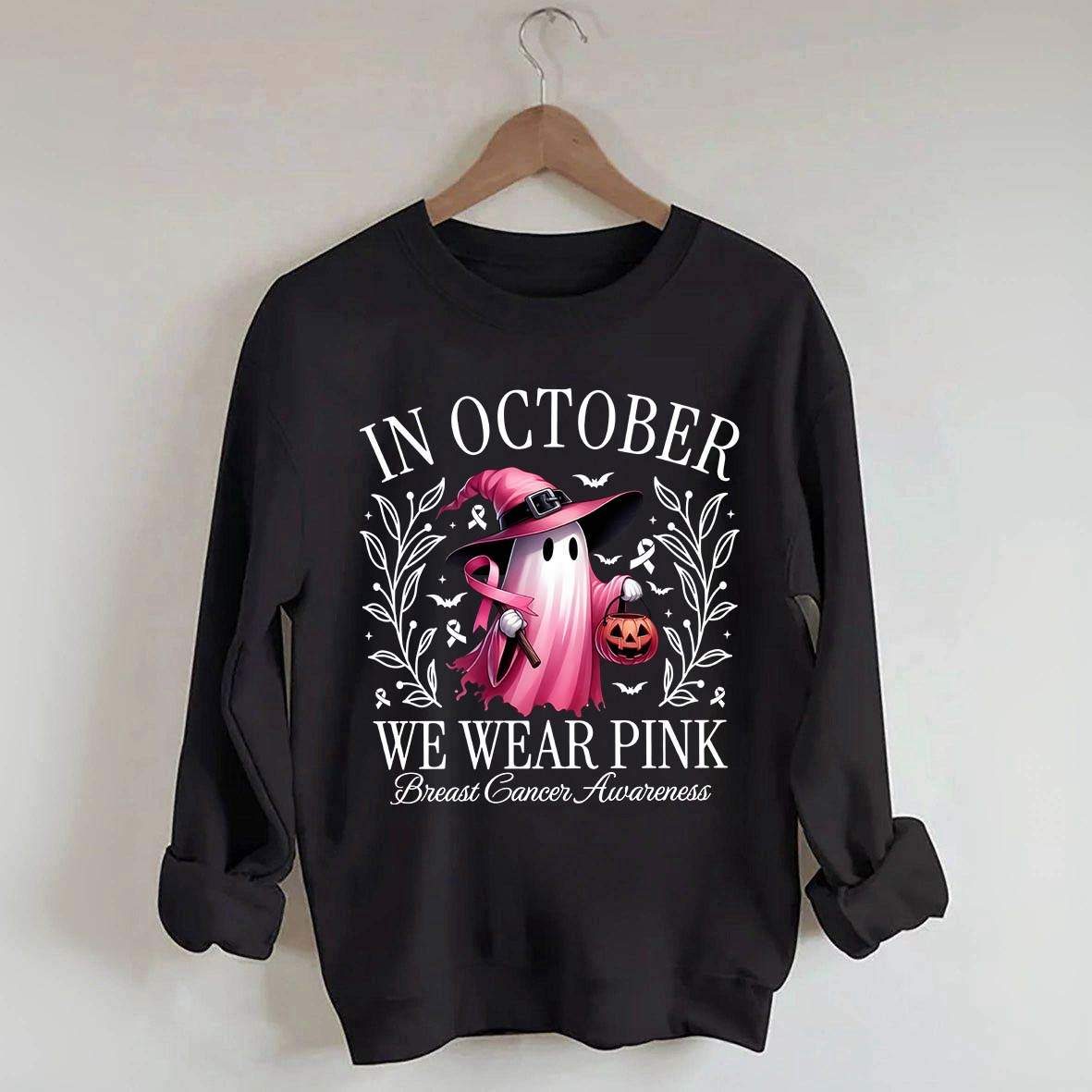 In October We Wear Pink Sweatshirt
