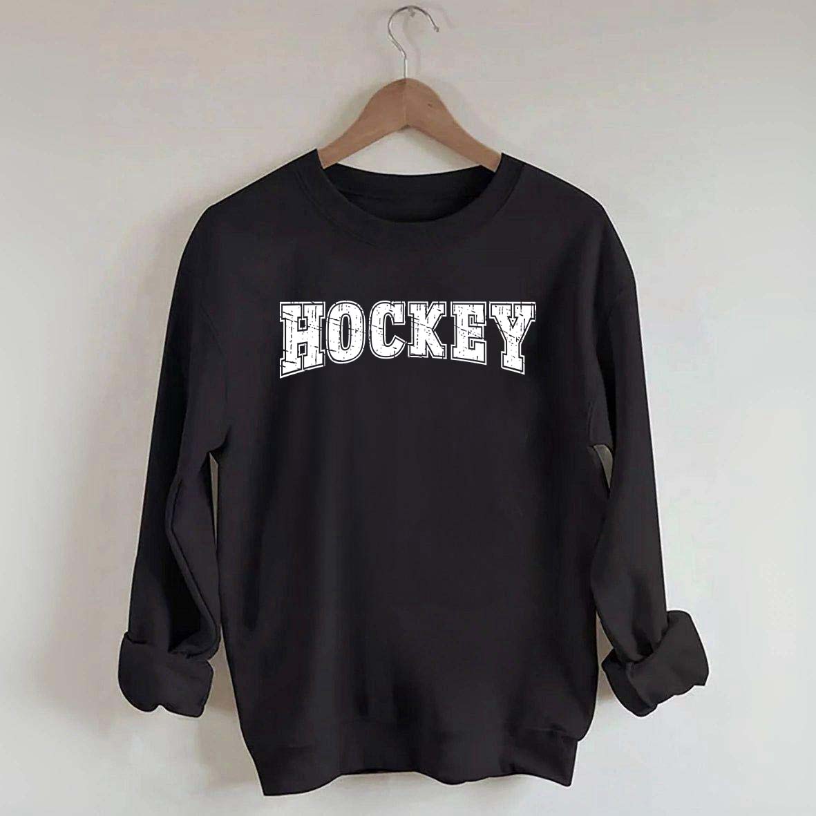 Retro Hockey Player Sporty Sweatshirt