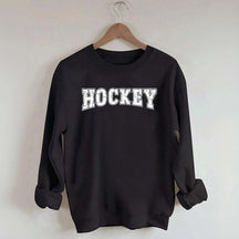 Retro Hockey Player Sporty Sweatshirt
