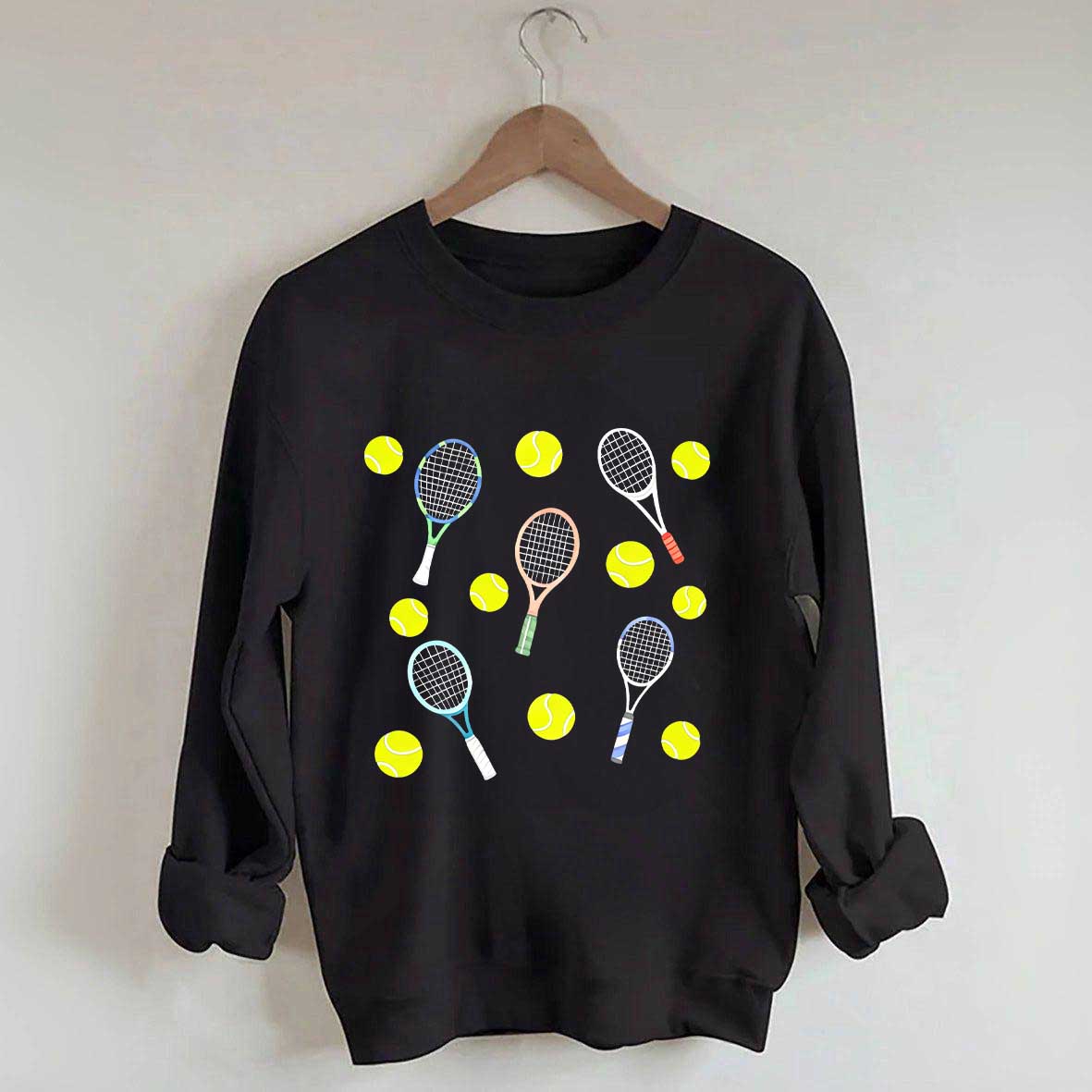 Tennis Balls & Tennis Racquets Sweatshirt